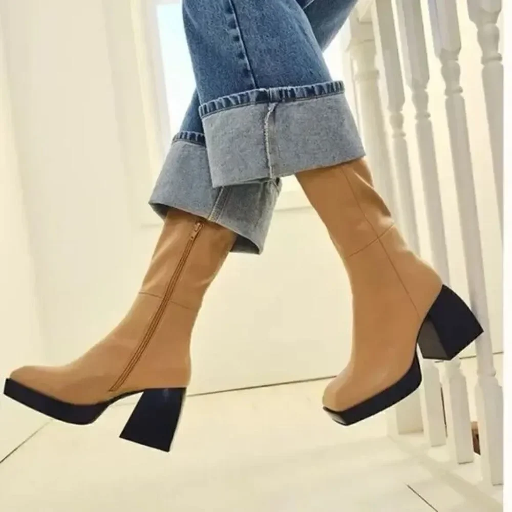 New Free People x Jeffrey Campbell Daphne Second Skin Platform Boots US 10